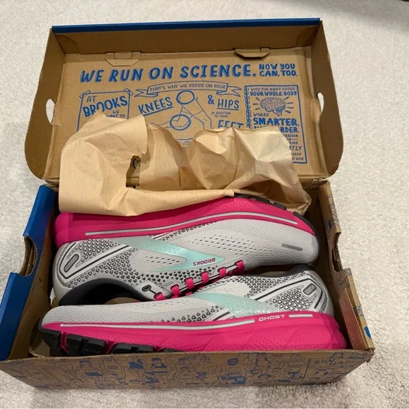 Brooks Ghost 14 Running Shoes Pink and Gray Women’s Size 9.5 - Picture 4 of 8